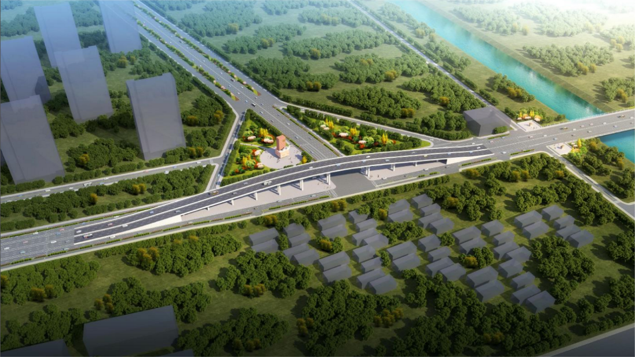 山西省临汾市迎宾大道上跨滨河西路立交桥工程总承包项目