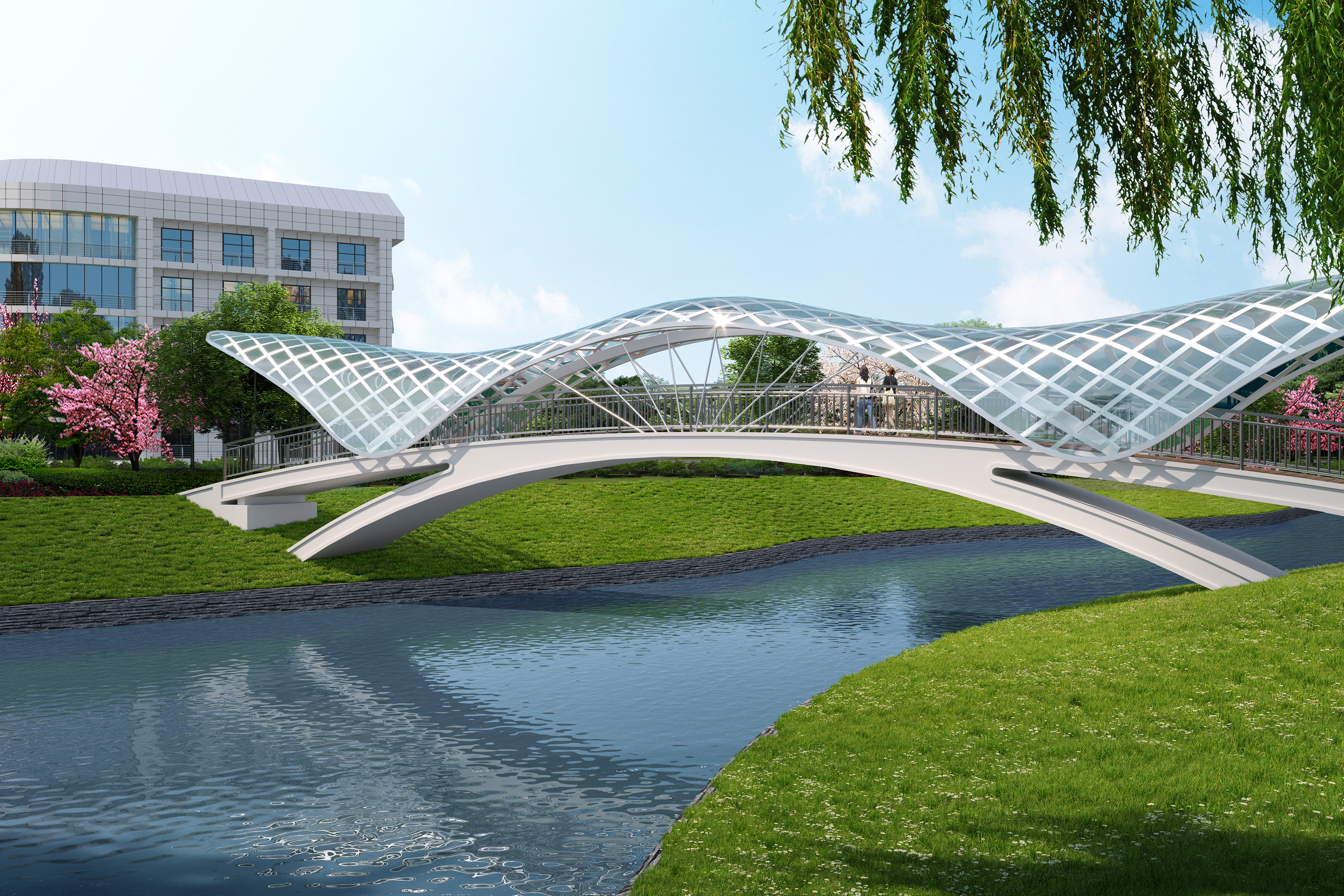 桥梁工程--山西中共晋城市委党校人行桥项目